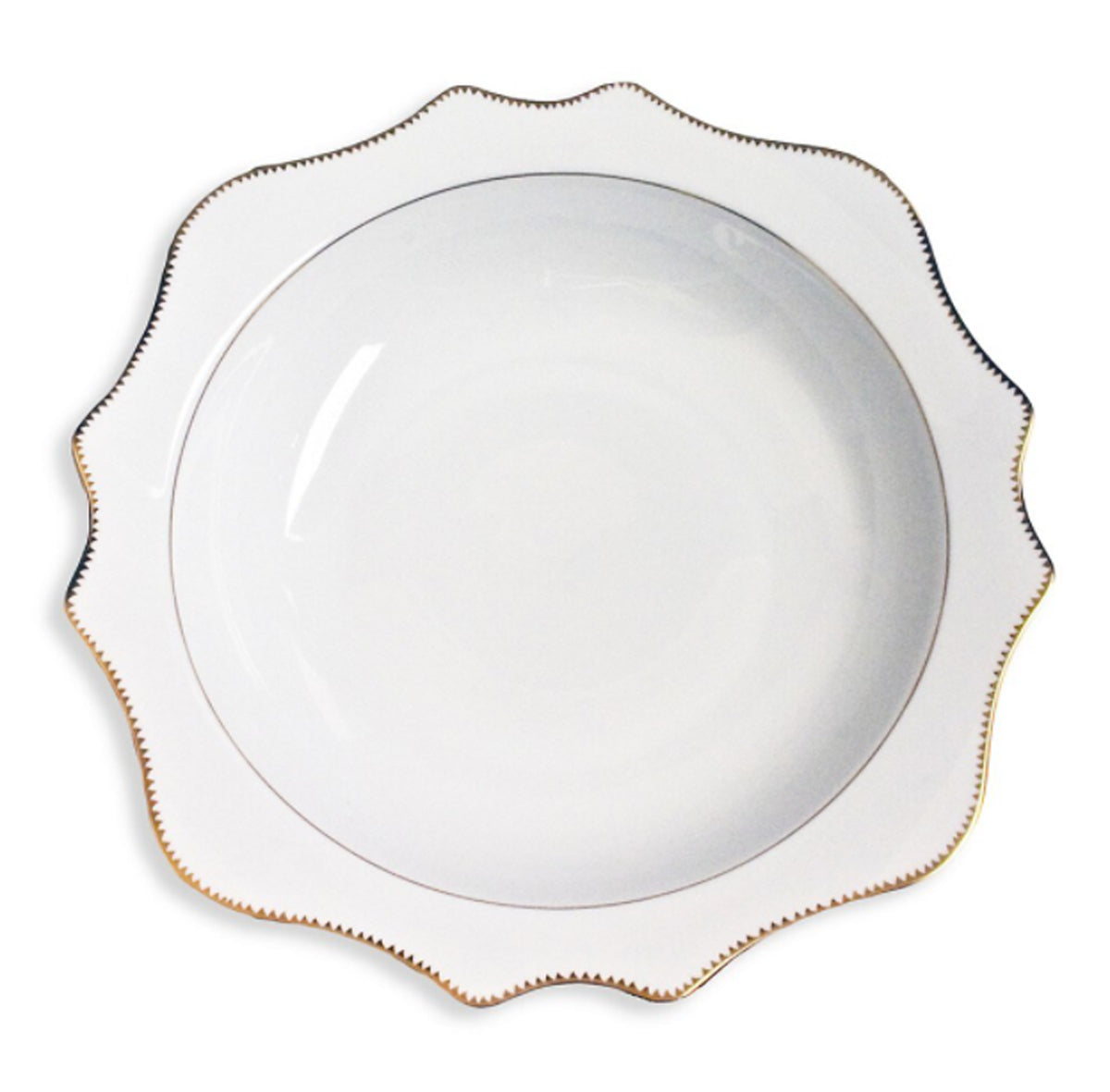 Antique White Salad Serving Bowl