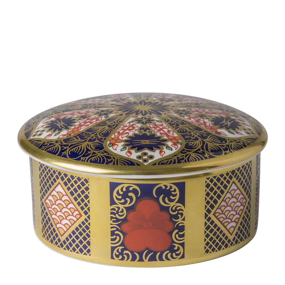 Old Imari Solid Gold Band Trinket Box