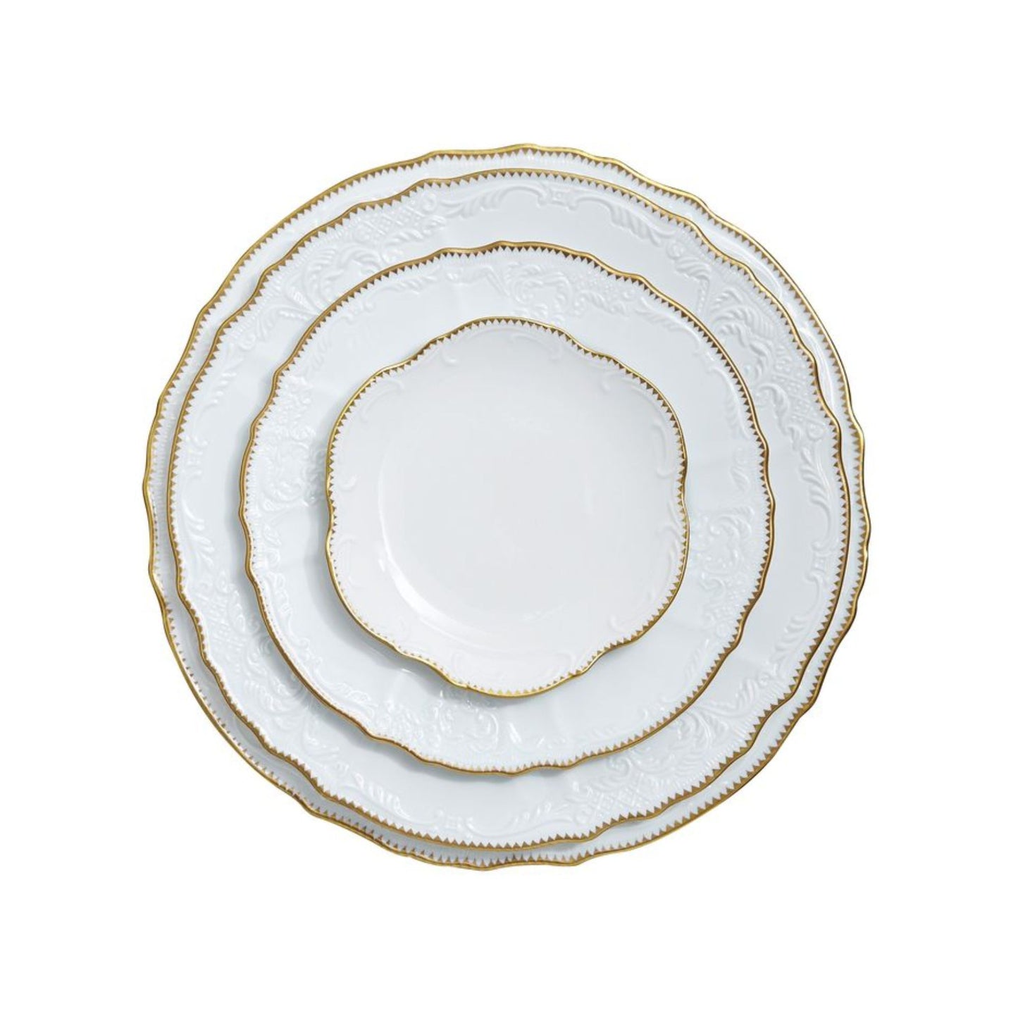 Simply Anna White & Gold - Dinner Plate