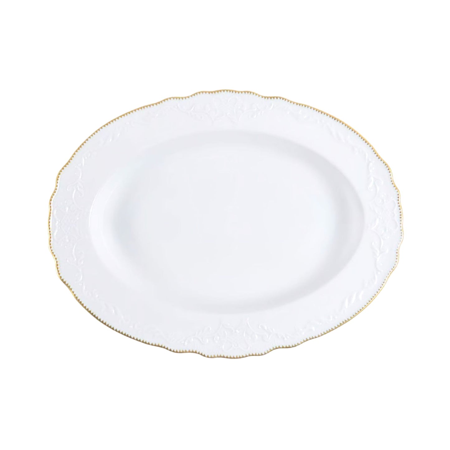 Simply Anna White & Gold - Oval Platter