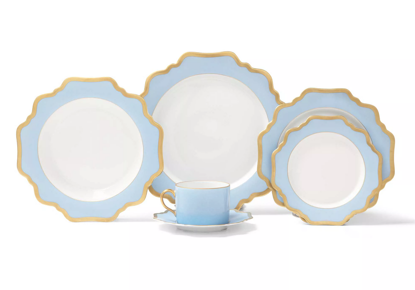 Anna's Palette Sky Blue - Tea Cup & Saucer
