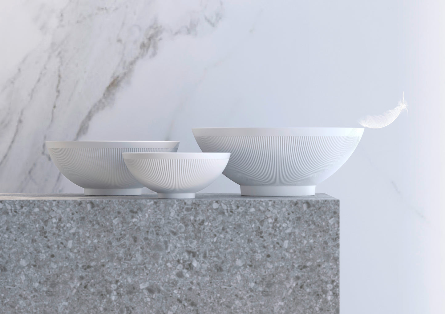 Stella Satin White Bowls, Coupe