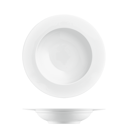 Datum White Rimmed Soup Bowl