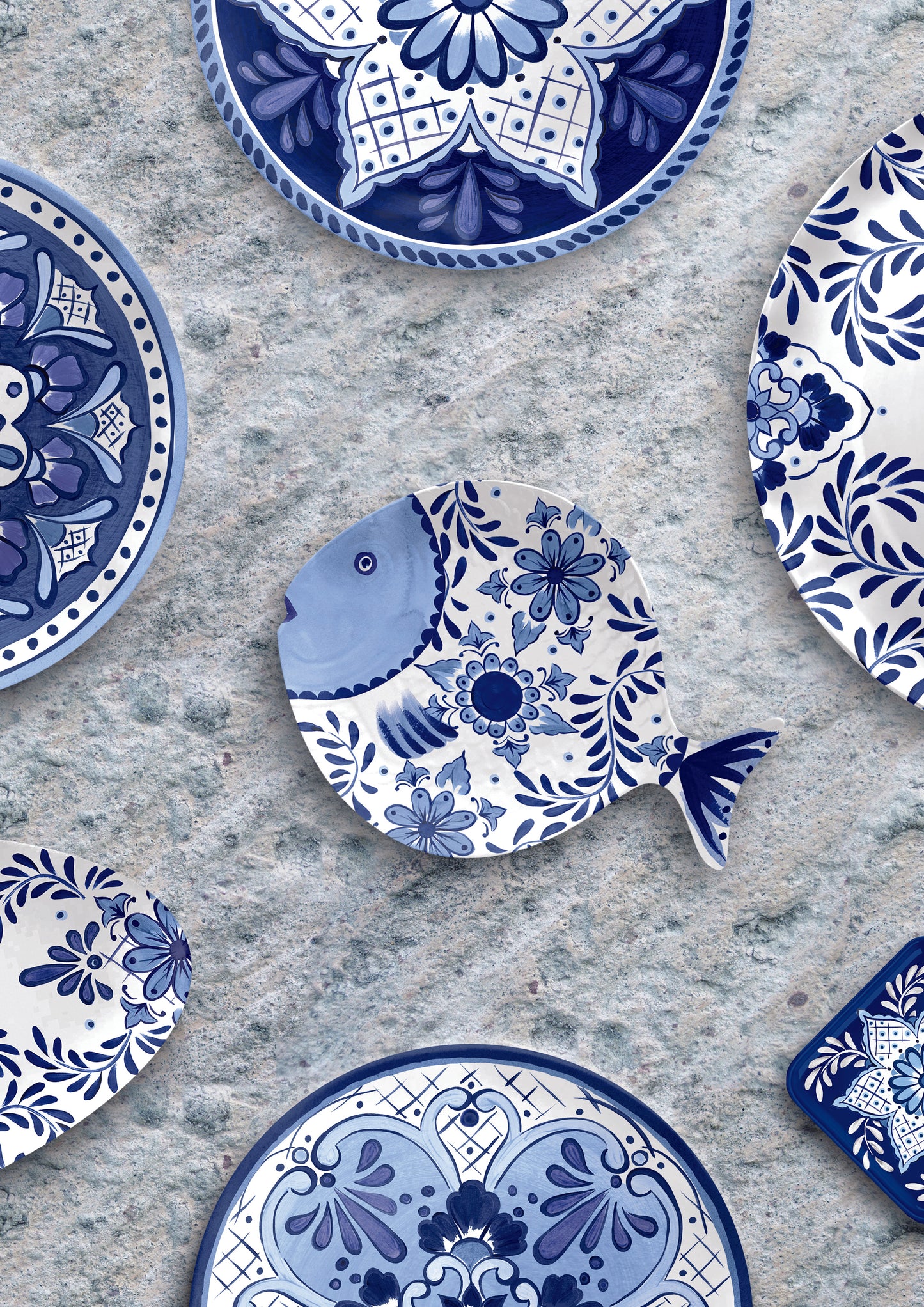 Santorini Rectangular Tray with Handles