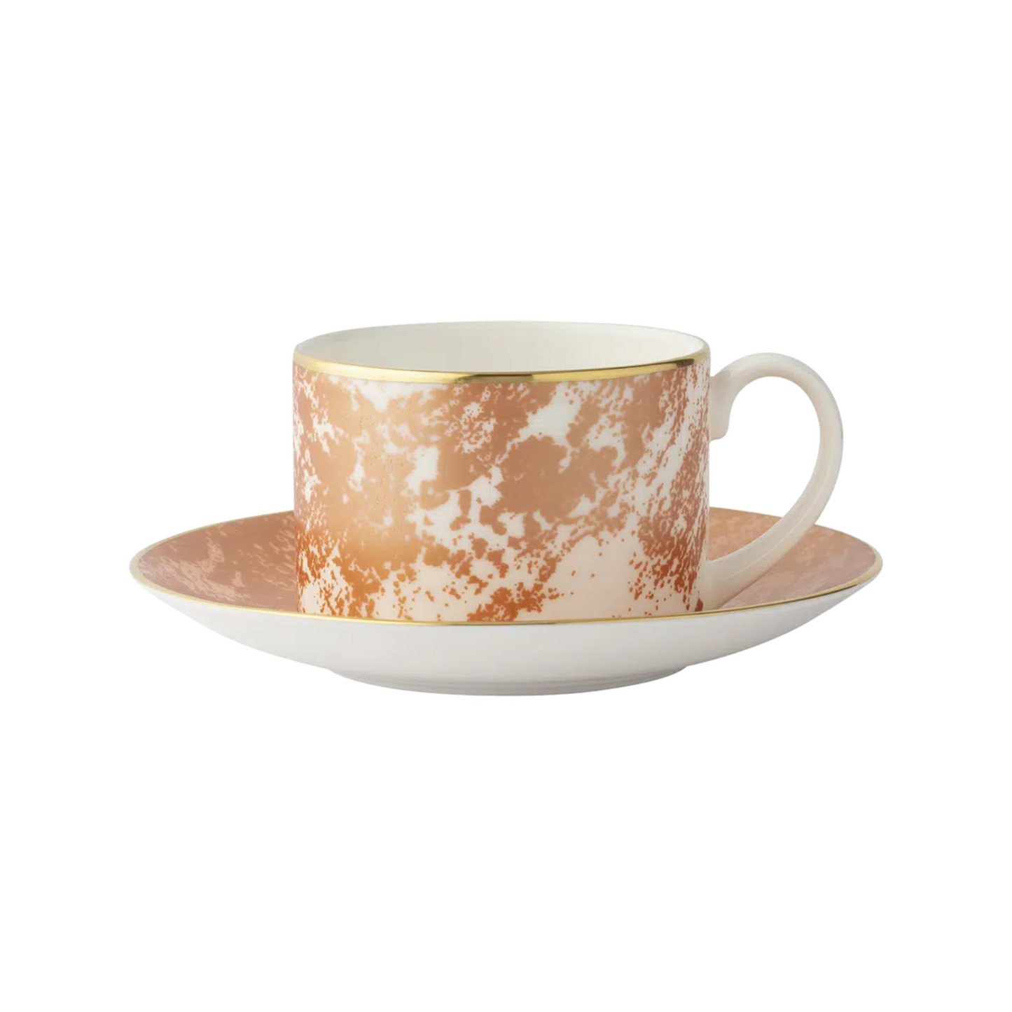 Crushed Velvet Copper Tea Cup & Saucer