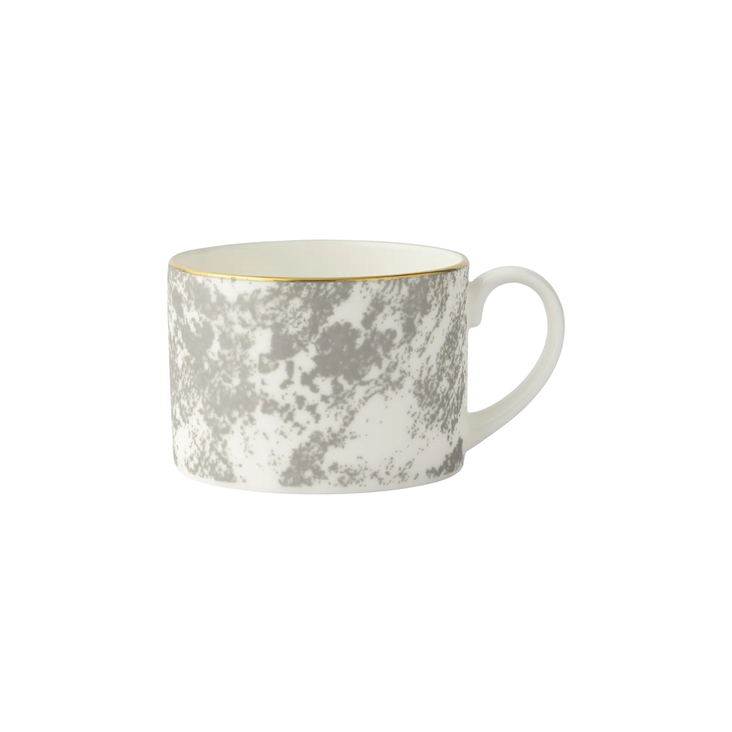 Crushed Velvet Grey Tea Cup & Saucer
