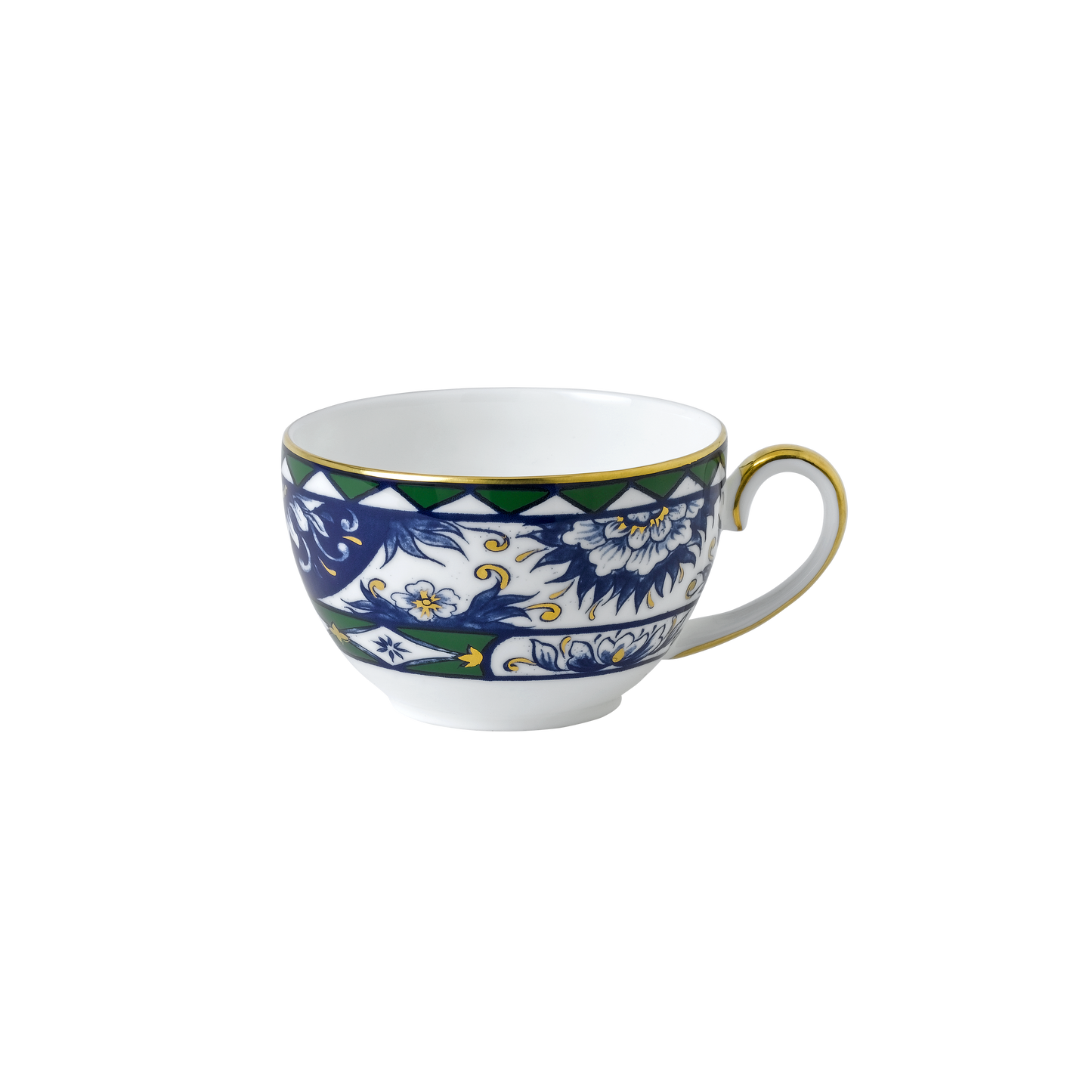 Victoria's Garden Blue & Green Tea Cup & Saucer