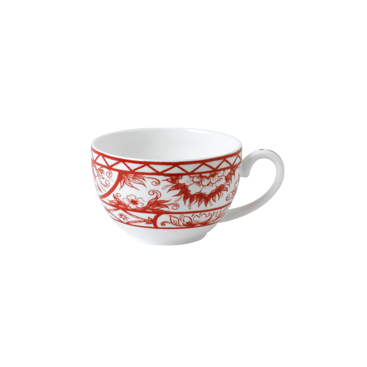 Victoria's Garden Red Tea Cup & Saucer