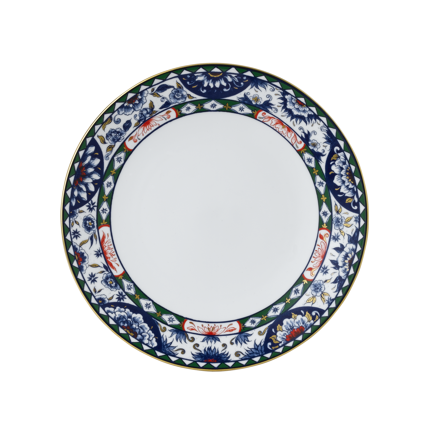 Victoria'S Garden Blue Green & Red Dinnerware