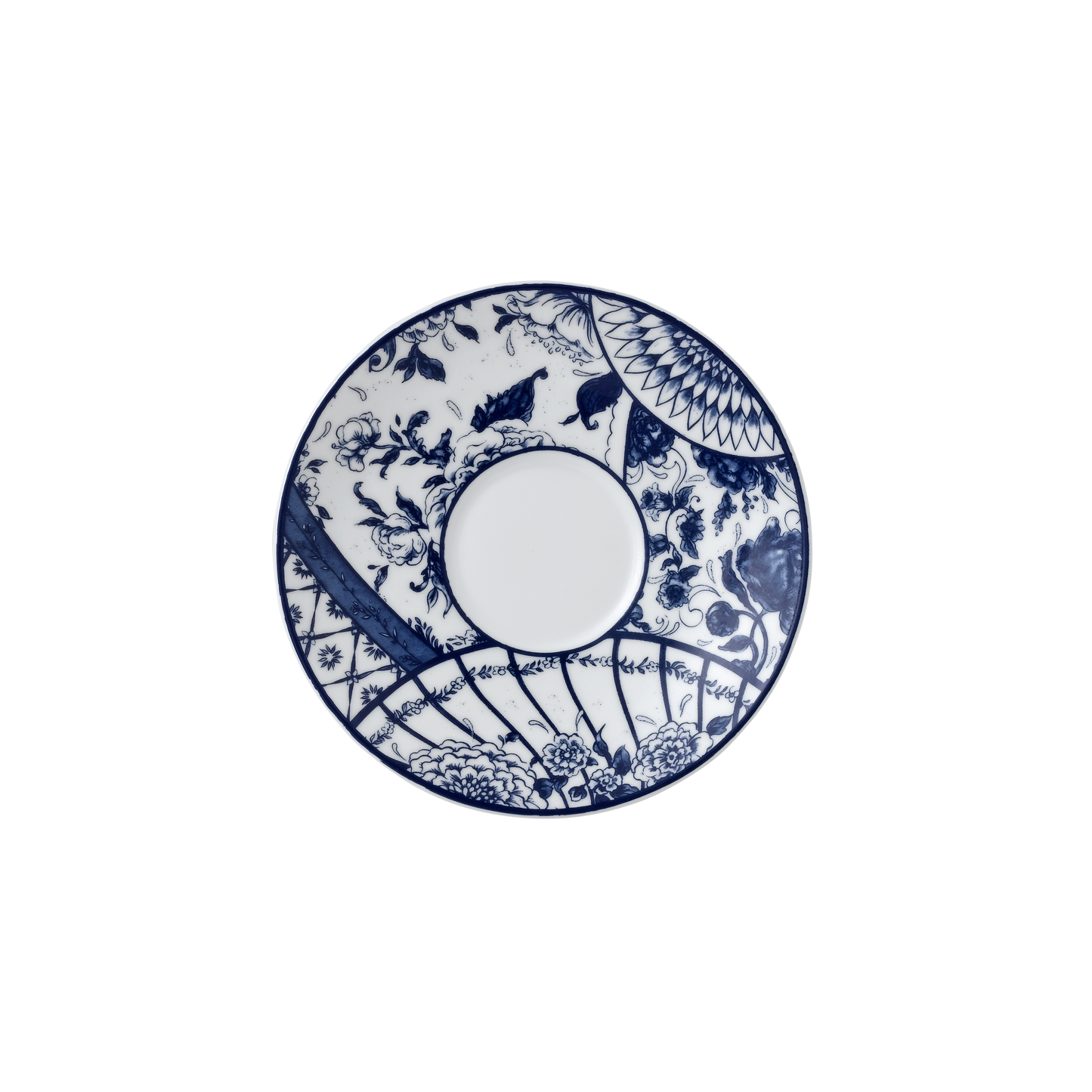Victoria's Garden Blue Tea Cup & Saucer