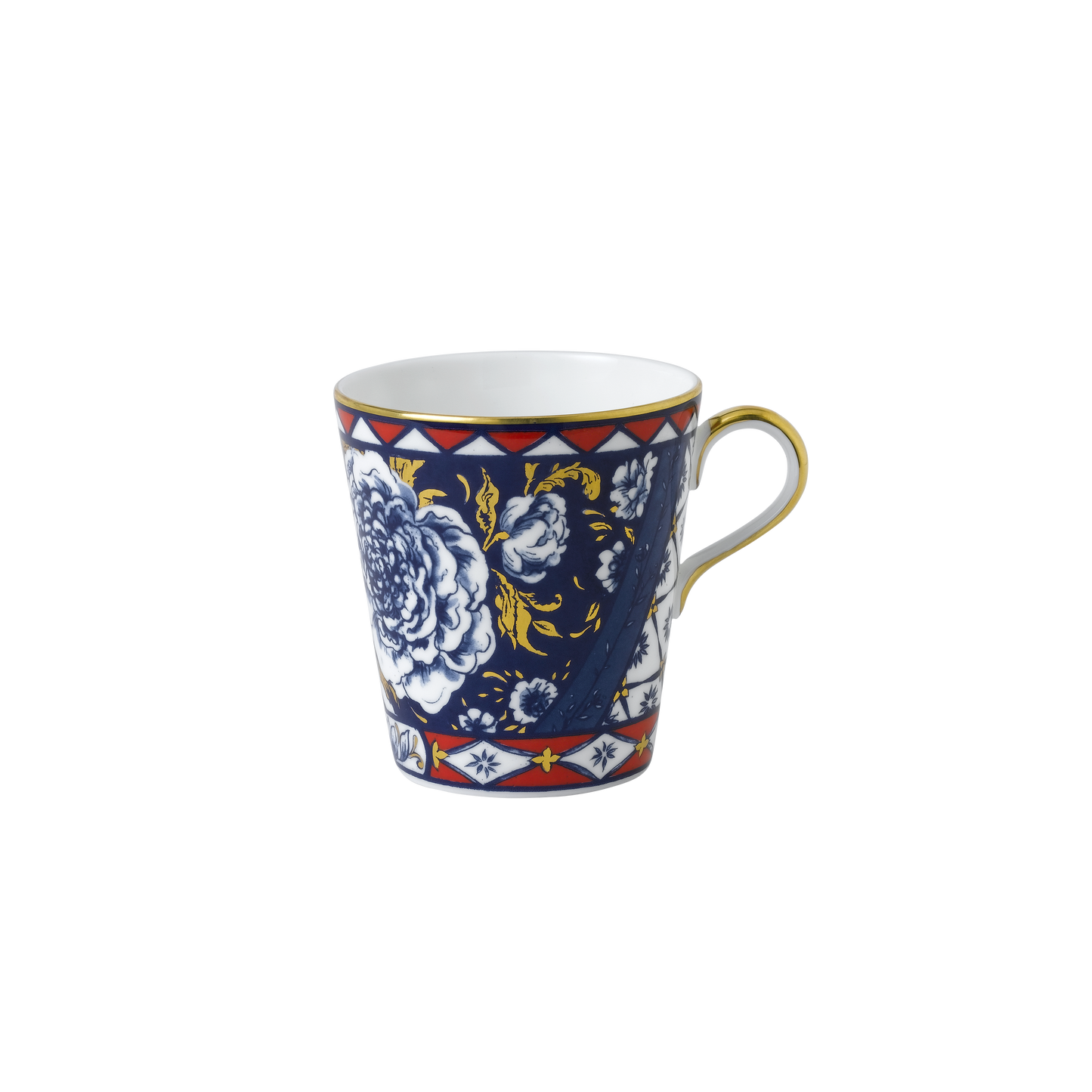 VICTORIA'S GARDEN BLUE & RED DRINKWARE