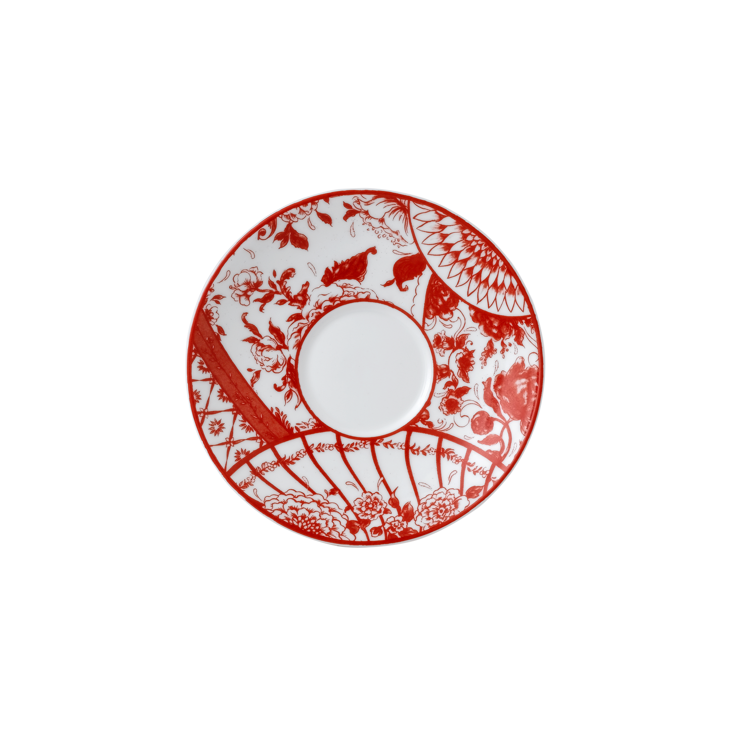 Victoria's Garden Red Tea Cup & Saucer