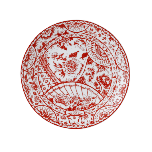 Victoria's Garden Red Dinner Plate