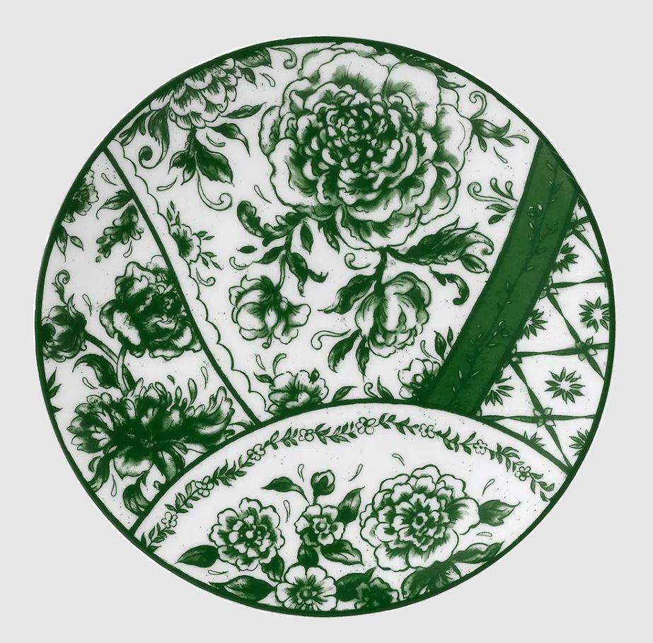 Victoria's Garden Green Dinnerware
