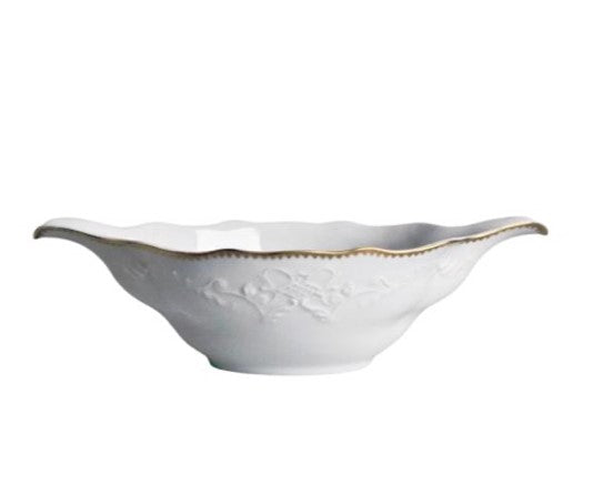 SIMPLY ANNA - GOLD GRAVY BOAT & STAND