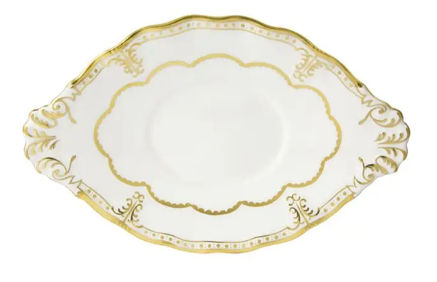 ELIZABETH GOLD SAUCE BOAT & STAND