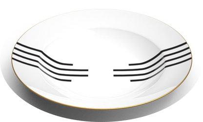 TEATRO - BLACK WITH GOLD DINNERWARE