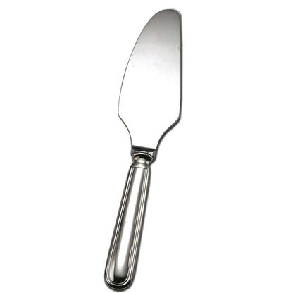 Stainless steel cake lifter on a white background