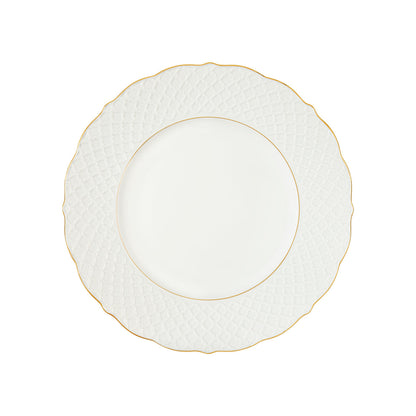 Empire White & Gold Dinner Plate
