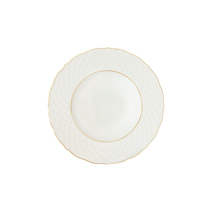Empire White & Gold Rim Soup