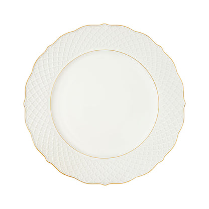 Empire White & Gold Buffet Plate