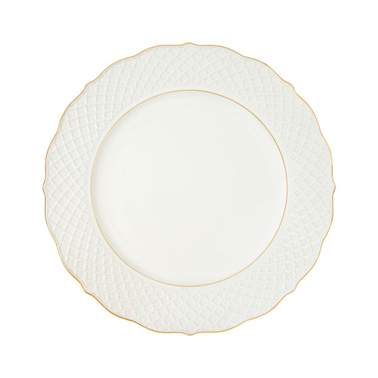 Empire White & Gold Buffet Plate