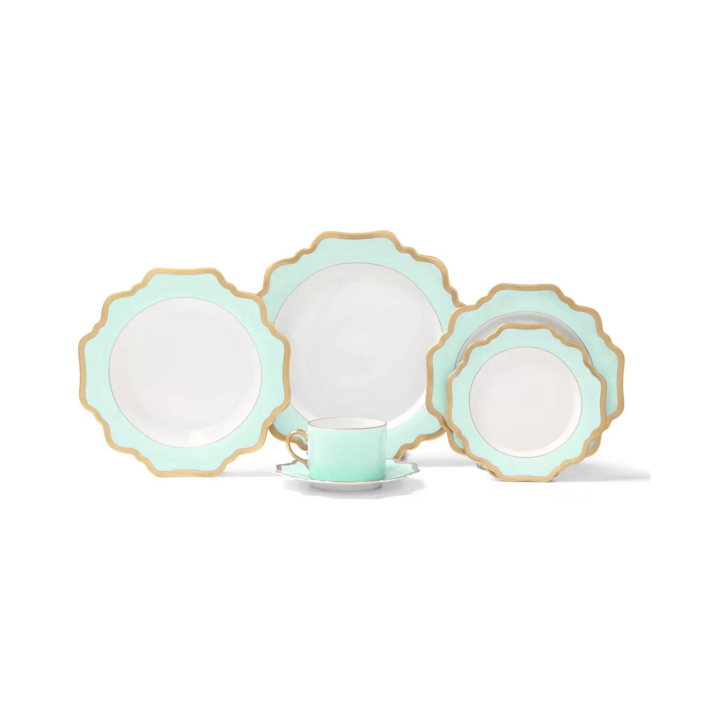 Anna's Palette Aqua Green Dinner Plate