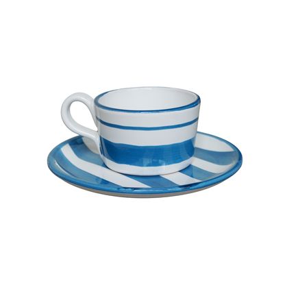 Rimini - Cappuccino Cup & Saucer, Blue