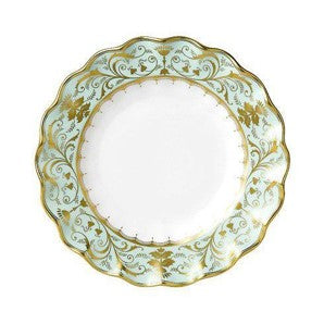 Darley Abbey Mint Green - Fluted Dessert Plate