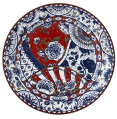 Victoria's Garden Blue & Red Dinnerware
