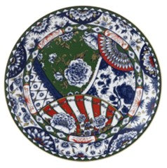 VICTORIA'S GARDEN BLUE GREEN & RED DINNERWARE