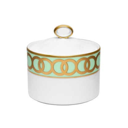 Riviera Dream Mint Green Covered Sugar Bowl