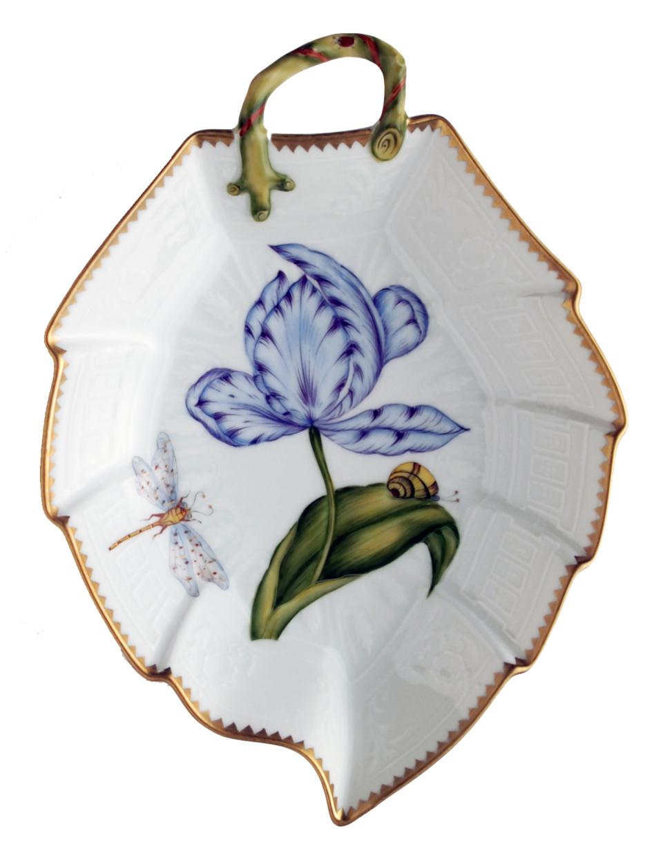 Leaf Plate - Old Master Tulips