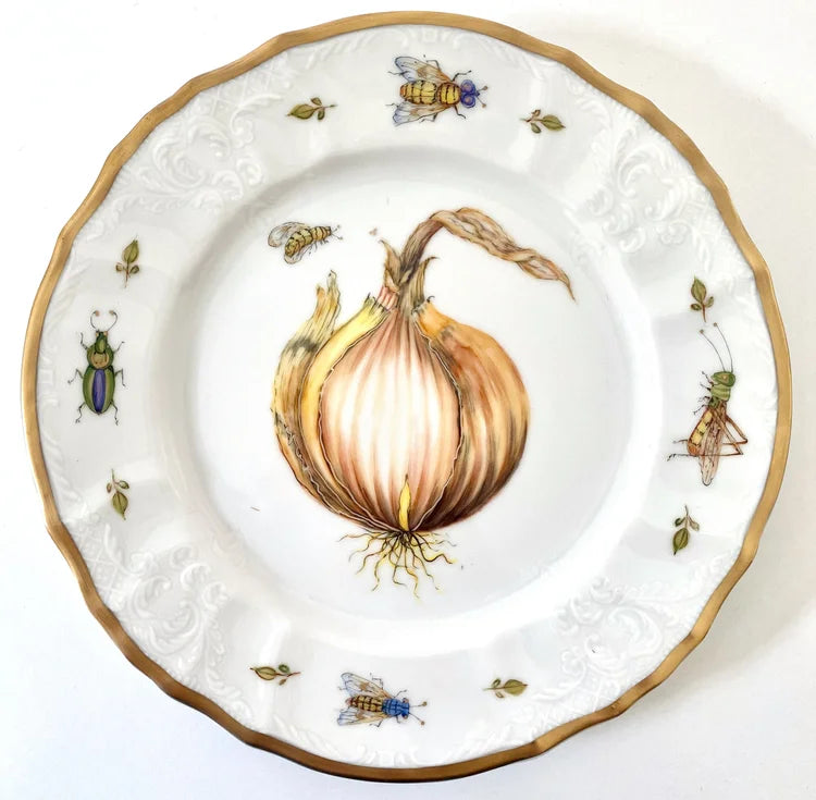 Antique Vegetables Salad Plates