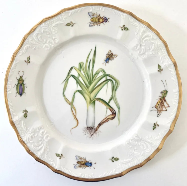 Antique Vegetables Salad Plates