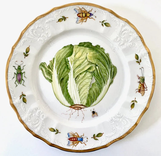 Antique Vegetables Salad Plates