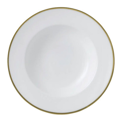ACCENTUATE GOLD RIMMED SOUP BOWL