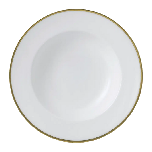 ACCENTUATE GOLD RIMMED SOUP BOWL