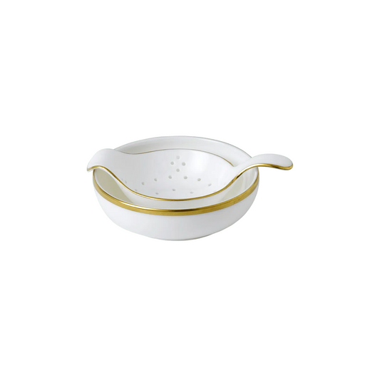 Accentuate Gold Tea Strainer & Drip Bowl