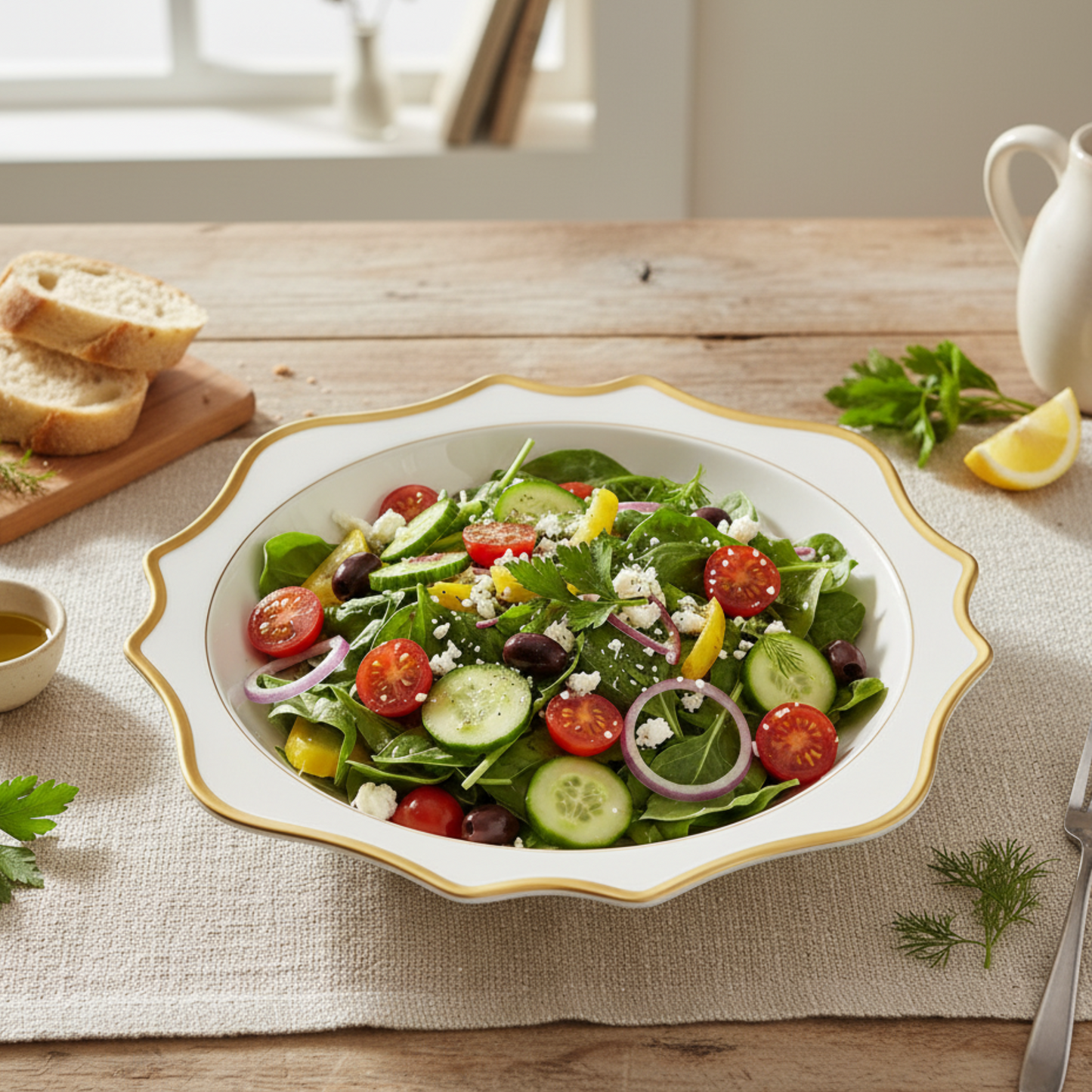 Anna's Palette White Serving Bowl