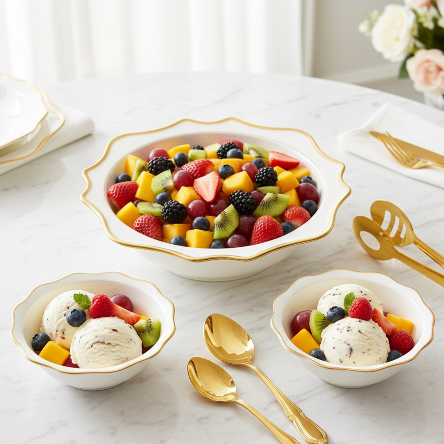 Anna's Palette White Serving Bowl