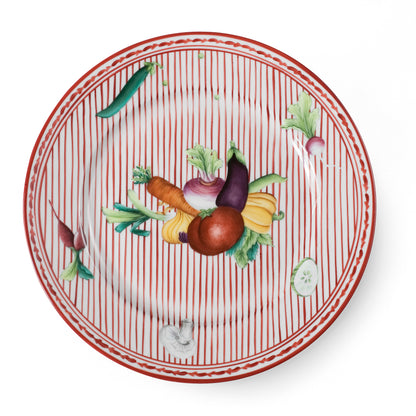 POTAGER IN RED DINNERWARE