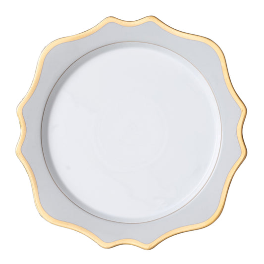 Anna's Palette Antique Charger - Grey/Gold