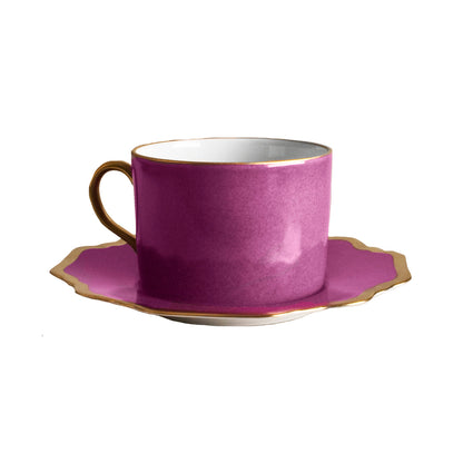 ANNA'S PALETTE - PURPLE ORCHID TEA CUP & SAUCER