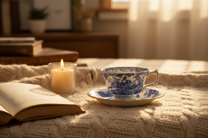 Aves Blue - Tea Cup & Saucer