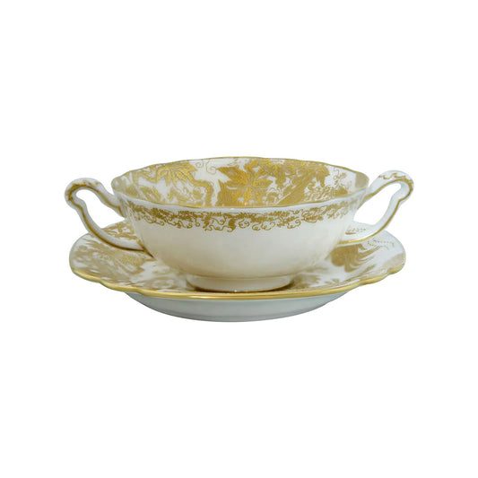 Aves Gold - Cream Soup Bowl & Saucer