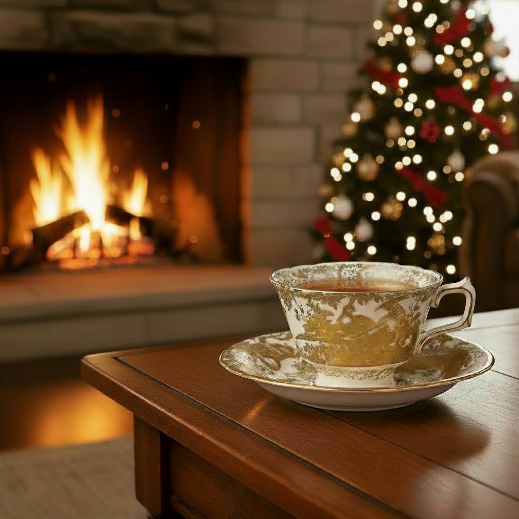 Aves Gold - Tea Cup & Saucer