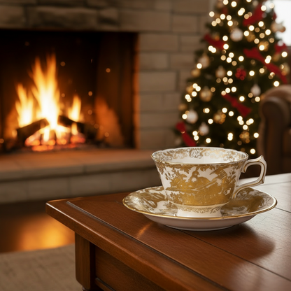 Aves Gold - Tea Cup & Saucer