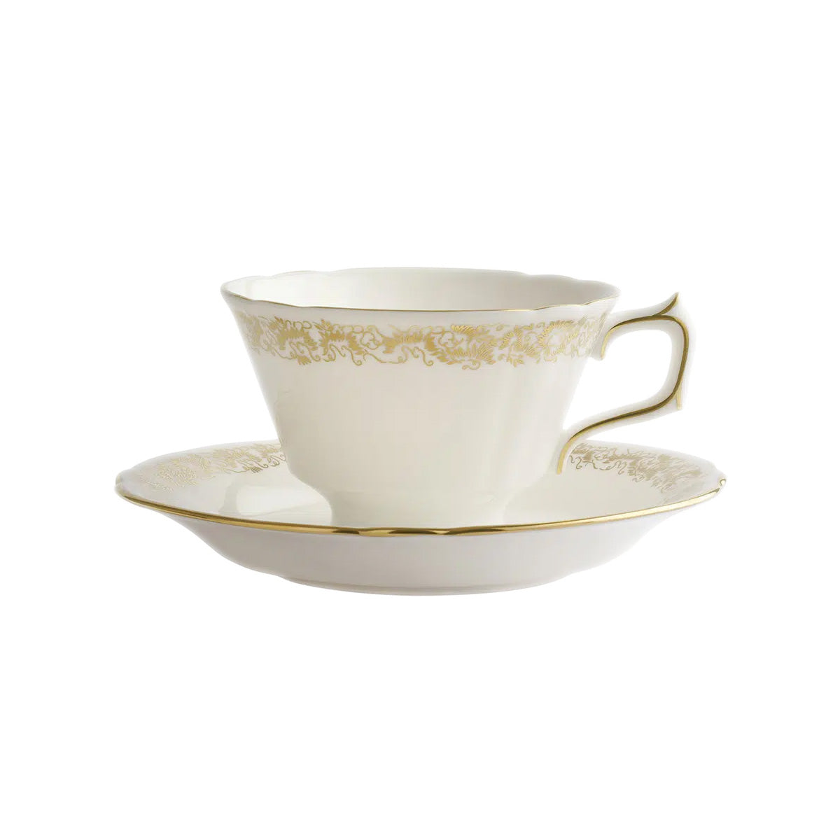 Aves Gold Narrow Band - Tea Cup & Saucer