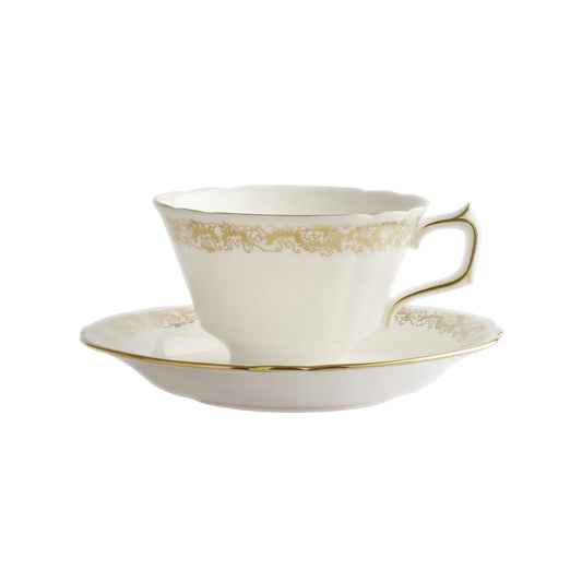 Aves Gold Narrow Band - Tea Cup & Saucer